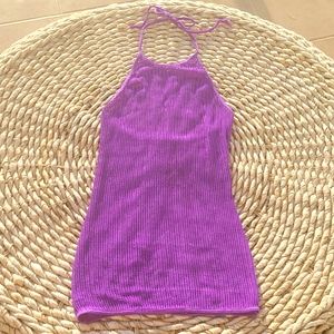 Purple knit dress